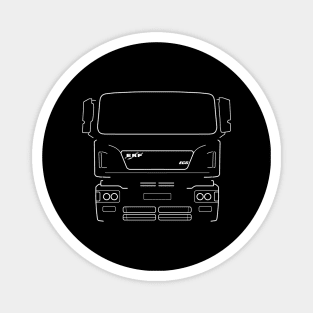 Classic ERF ECS lorry white outline graphic Magnet